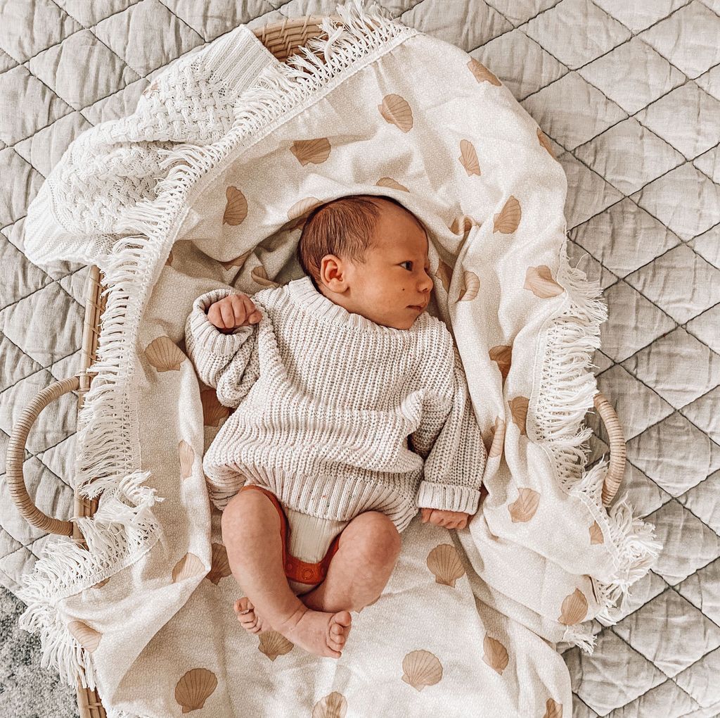 Ziggy Lou Bay Sand Fringe Swaddle | Children of the Wild